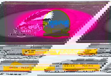 MTH Modern O Gauge Union Pacific Coal Turbine Engine (3 piece set) with PS - 1 Boxed : MTH Modern O Gauge Union Pacific Coal Turbine Engine (3 piece set) with PS - 1 Boxed, in C9 and with its original box. &#160;