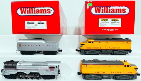 Williams Modern O Gauge Pennsylvania silver and red S – 2 Turbine 6 – 8 – 6 Locomotive/Tender