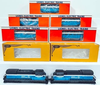 Lionel Modern O Gauge Great Northern U36C Custom Powered Switcher Unit and Custom Dummy Unit 