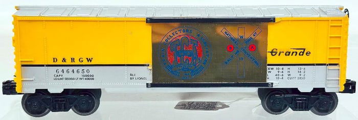 Lionel Postwar O Gauge 6464 - 650 Denver and Rio Grande TCA 1967 Convention Box Car