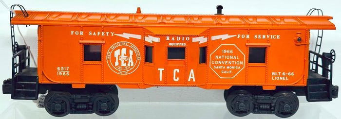 Lionel Postwar O Gauge 6517 TCA 1966 Convention Bay Window Caboose