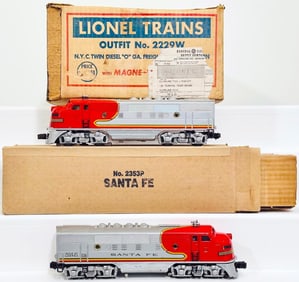 Lionel Postwar O Gauge 2353P/2353T Santa Fe A - A F3 Diesel Units
