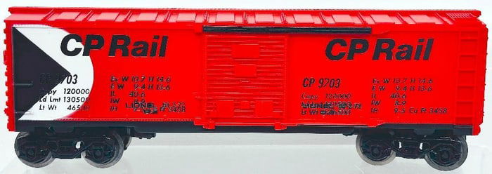 Lionel Modern O Gauge 9703 CP Rail Box Car