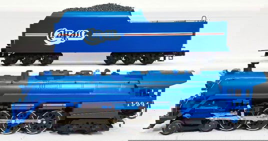 Lionel Modern O Gauge Carail T-1 Locomotive and Tender blue from 1994