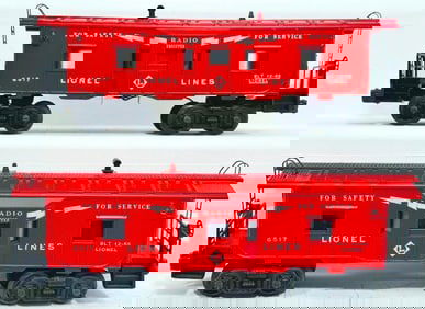 Lionel Postwar O Gauge 6517 Bay Window Caboose without underscore and 6517 Bay Window Caboose