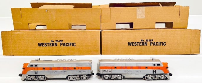 Lionel Postwar O Gauge 2355 Western Pacific F3 A - A Diesel Units