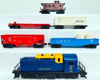 Lionel Postwar O Gauge Uncatalogued Alaska Railroad Switcher Freight Set from 1959