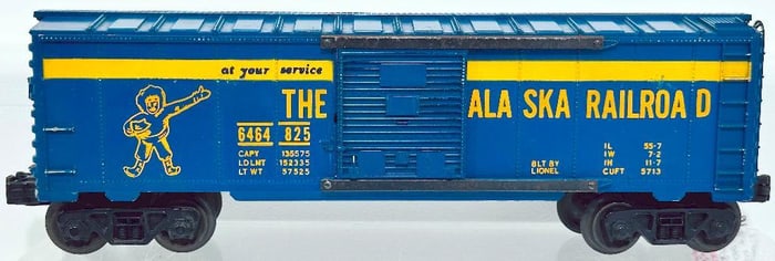 Lionel Postwar O Gauge 6464 - 825 Alaska Railroad Box Car