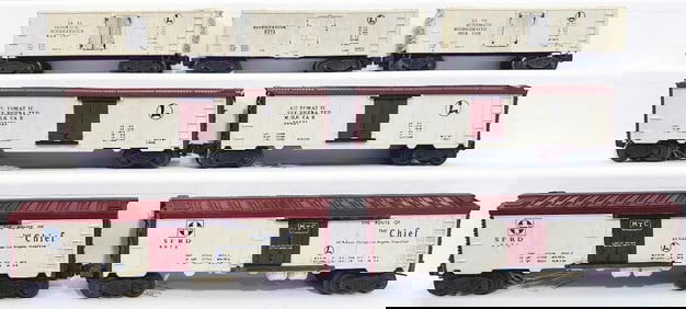 Lionel Postwar O Gauge Seven (7) Assorted Milk Cars