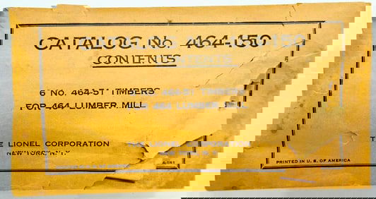 Lionel Postwar O Gauge Operating Packet Catalog No. 464 - 150