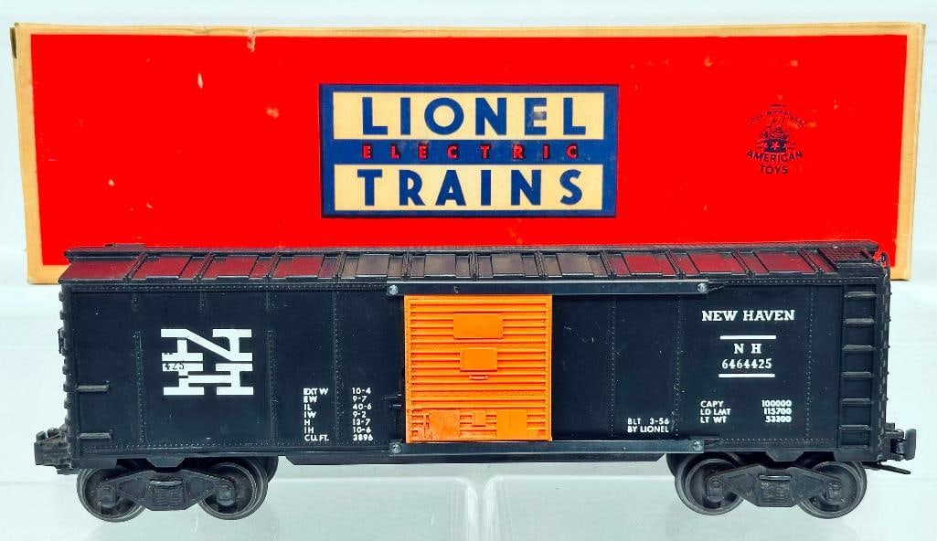 Lionel Postwar O Gauge 6464 - 425 Black New Haven Box Car Over Stamped Lettering Factory Error (1 of 9)