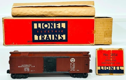 Lionel Postwar O Gauge 3854 Operating Merchandise Car with black door