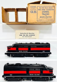 Lionel Postwar O Gauge 2031 Rock Island A - A Twin Diesel Alcos Boxed