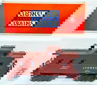 Lionel Postwar O Gauge 6557 Illuminated Smoke Caboose Boxed