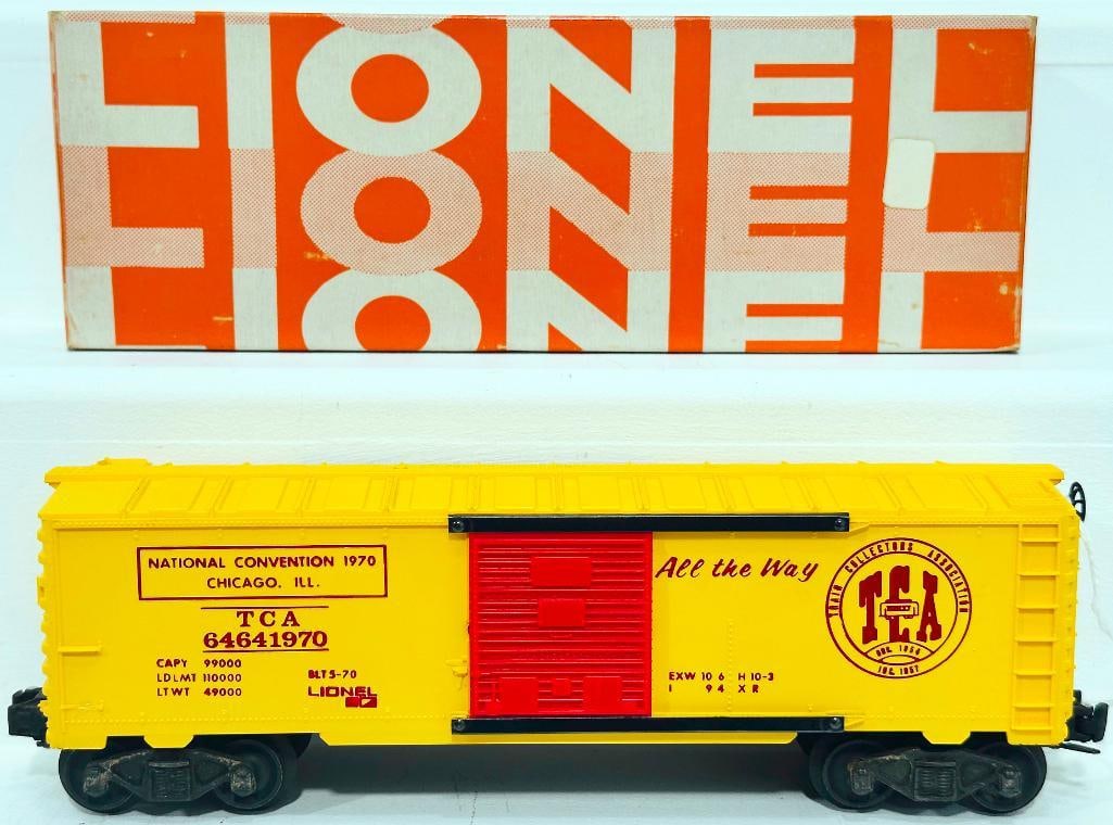 Lionel Postwar O Gauge TCA 1970 6464 - 1970 Convention Car Boxed: Lionel Postwar O Gauge TCA 1970 6464 - 1970 Convention Car Boxed, in C8 minus and with its original box. 