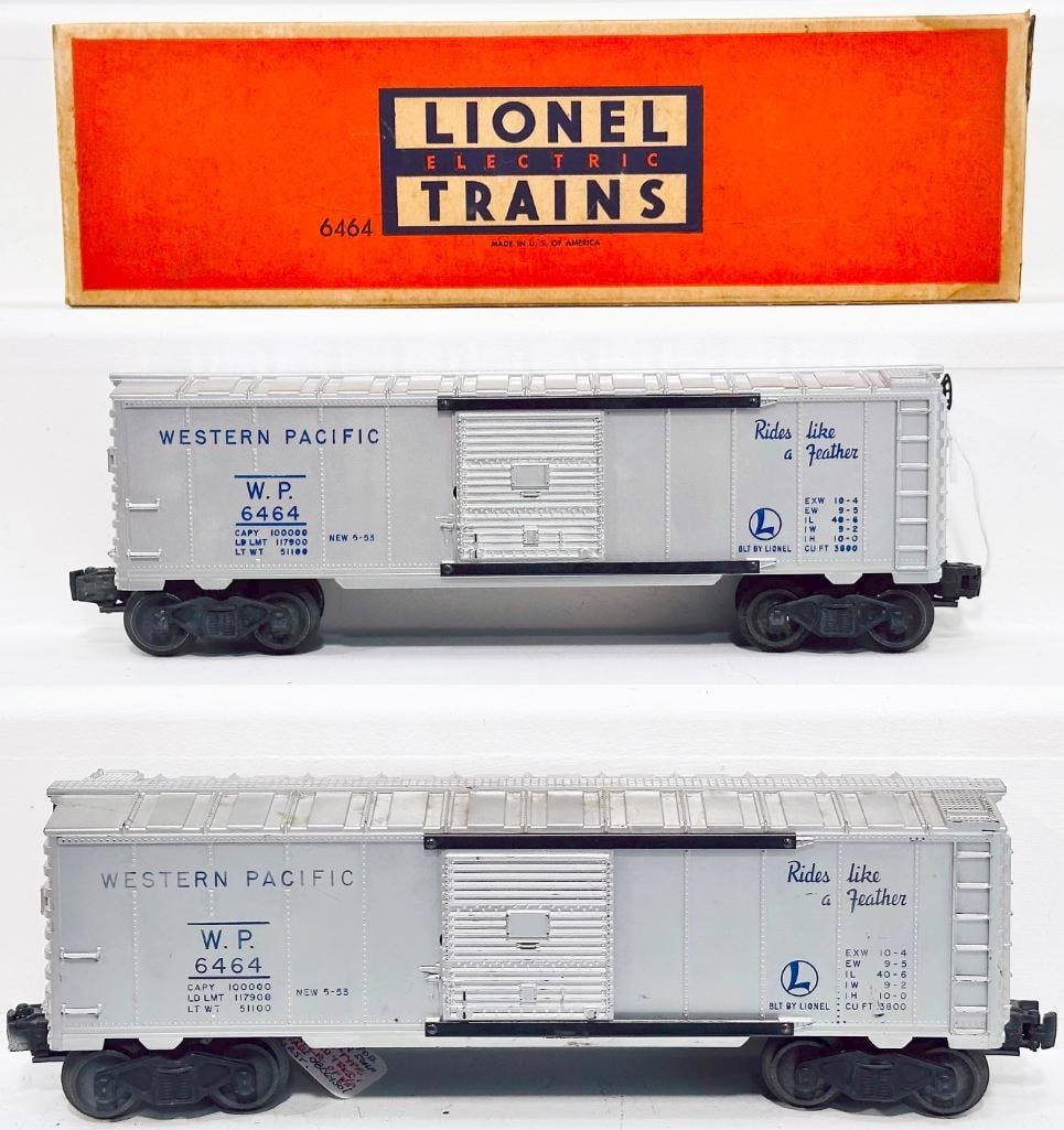 Lionel Postwar O Gauge 6464 Western Pacific blue lettered Box Car X2 (1 of 8)