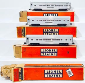 Lionel Postwar O Gauge 2533 Aluminum Pullman -2531 Aluminum Observation Car-2534 Aluminum Pullman