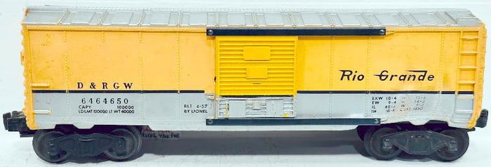 Lionel Postwar O Gauge 6464 - 650 and Denver and Rio Grande Box Car