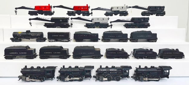 Lionel Postwar O Gauge Assorted Switchers and Tenders and Freight Cars