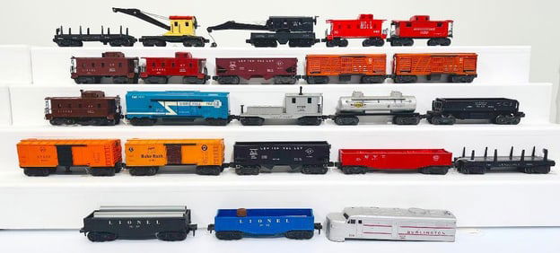 Lionel Postwar O Gauge Twenty-Three (23) Assorted Freight Cars