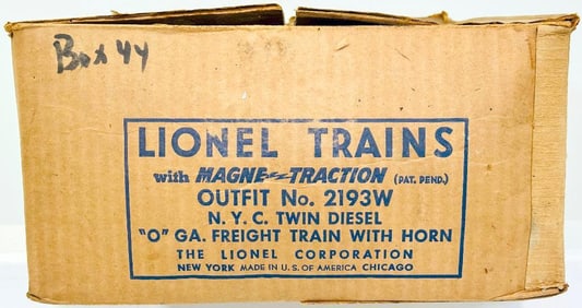 Lionel Postwar O Gauge Outfit No. 2193W original Set Box only – New York Central Freight Set