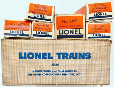 Lionel Postwar O Gauge Outfit No. 2259W original Set Box only – 2350 New Haven Freight Set