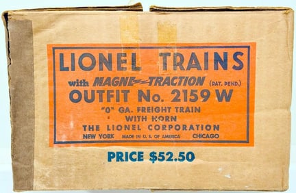 Lionel Postwar O Gauge Outfit No. 2159W original Set Box only - 2330 GG1 Freight Set