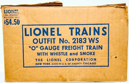 Lionel Postwar O Gauge Outfit No. 2183 WS original Set Box only - 726 Freight Set