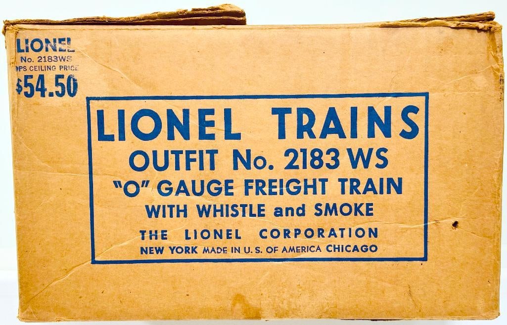 Lionel Postwar O Gauge Outfit No. 2183 WS original Set Box only - 726 Freight Set (1 of 6)