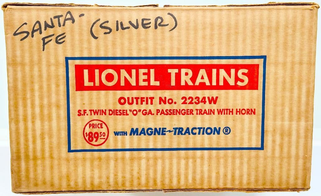 Lionel Postwar O Gauge Outfit No. 2234W original Set Box only - Santa Fe Passenger Set (1 of 5)