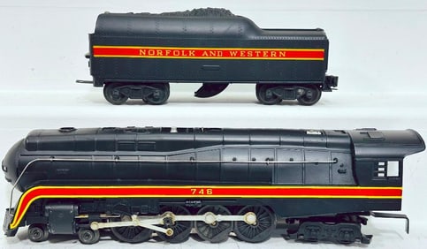 Lionel Postwar O Gauge 746 Norfolk and Western Locomotive/746W Norfolk and Western Tender