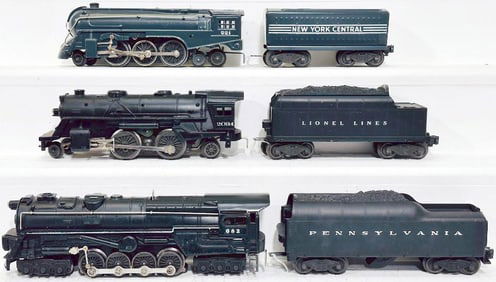 Lionel Postwar O Gauge 221 Locomotive and Tender-2034 Locomotive and Tender-682 Locomotive/Tender
