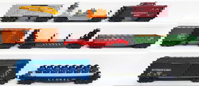 Lionel Postwar O Gauge Eight (8) Assorted Freight Cars
