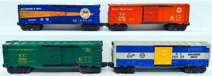Lionel Postwar O Gauge 6464 Great Northern Box Car/6464-400 B&O Box Car/6464-150/6464 Rock Island