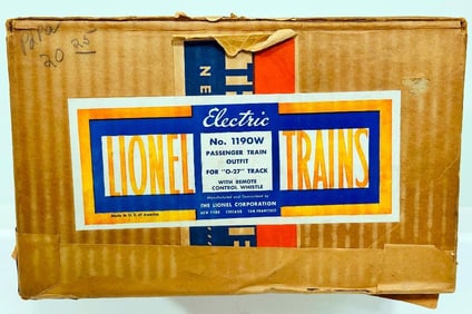 Lionel Prewar O Gauge Outfit No. 1190W Original Set Box Only