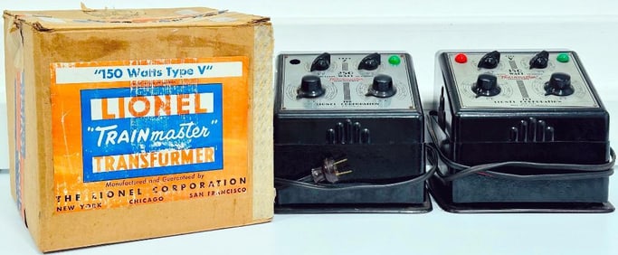 Lionel Prewar 150 Watt Type V Transformer Boxed and 250 Watt Type Z Transformer