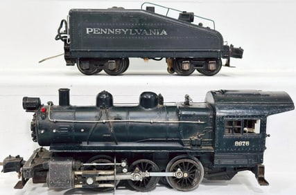 Lionel Prewar O Gauge 232 Switcher Locomotive and 2228B Pennsylvania Slope Back Tender