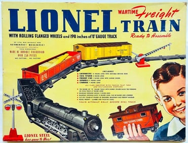 Lionel Prewar No. 50 Wartime Freight Paper Train 250 Pieces