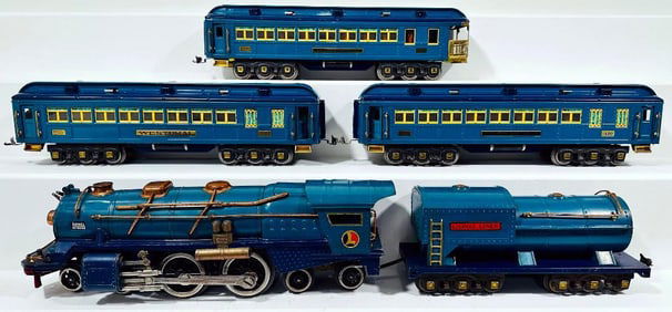 Lionel Prewar Standard Gauge 400E Blue Comet Passenger Set