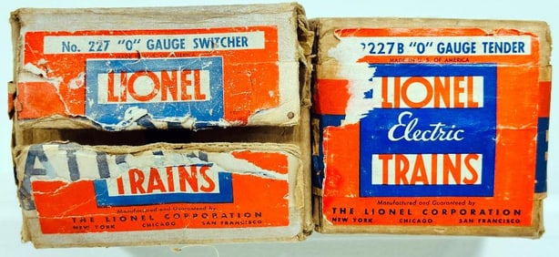 Lionel Prewar O Gauge 227 Switcher and 2227B Switcher Tender original boxes only