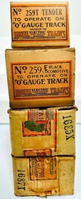 Lionel Prewar O Gauge 259E Black Locomotive original box with liner/259T Tender original box/1687X