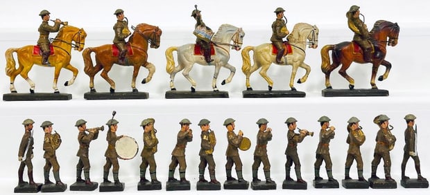 Lineol Prewar Twenty (20) Assorted Toy Soldiers