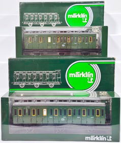Marklin Modern 1 Gauge Second-class Passenger Coach with DB markings and similar designed Coach