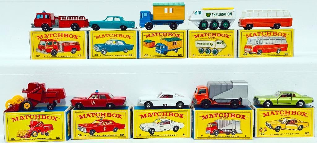 Matchbox Vintage Ten (10) Assorted Die - Cast Vehicles Boxed (1 of 8)