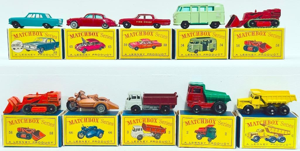 Matchbox Vintage Ten (10) Assorted Die - Cast Vehicles Boxed (1 of 8)
