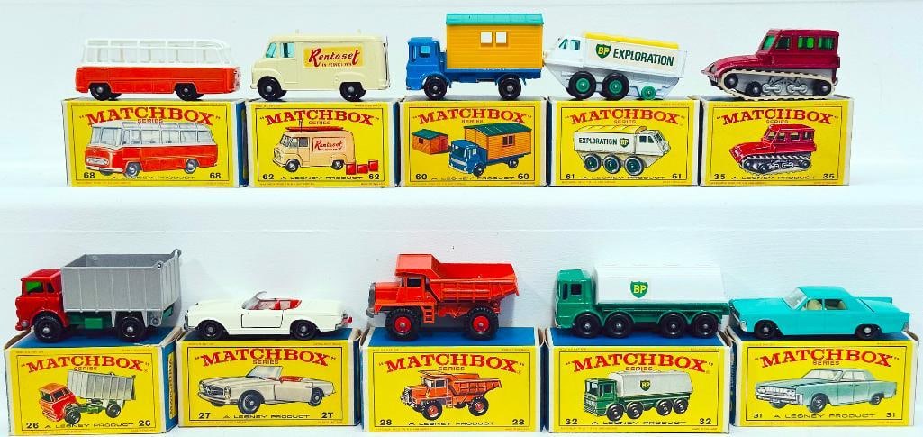 Matchbox Vintage Ten (10) Assorted Die - Cast Vehicles Boxed (1 of 7)