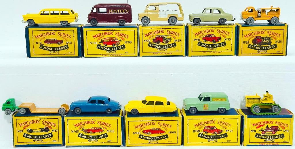 Matchbox Vintage Ten (10) Assorted Die - Cast Vehicles Boxed (1 of 7)