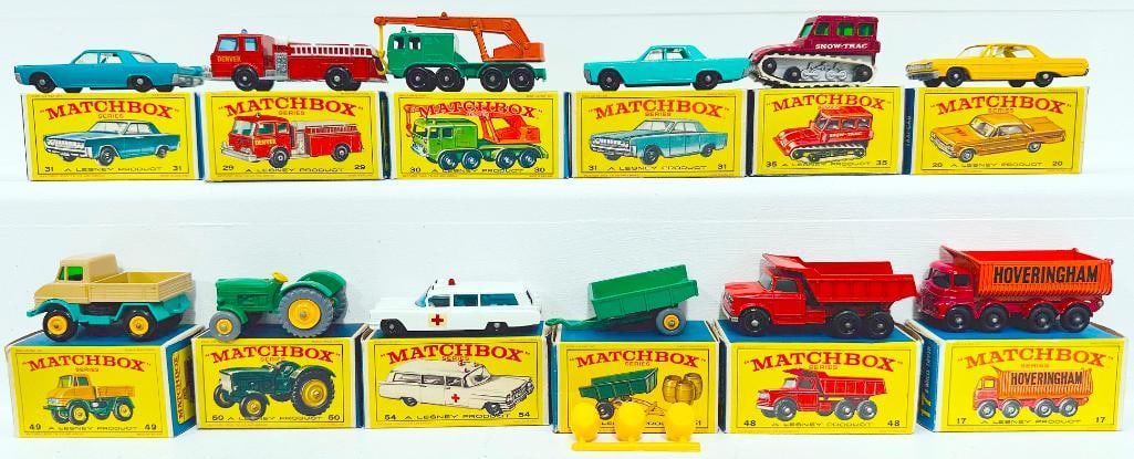Matchbox Vintage Twelve (12) Assorted Die - Cast Vehicles Boxed (1 of 8)