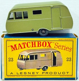 Matchbox Vintage 23 Caravan Trailer Die - Cast Light Green RARE