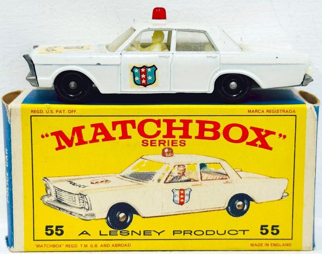 Matchbox Vintage 55 Police Car Die - Cast RARE: Matchbox Vintage 55 Police Car Die - Cast, BPW Excellent boxed - RARE!
